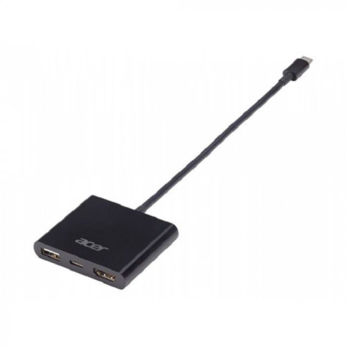 Adaptor Acer NP.CAB1A.020, Displayport + USB + USB-C - USB-C, Black