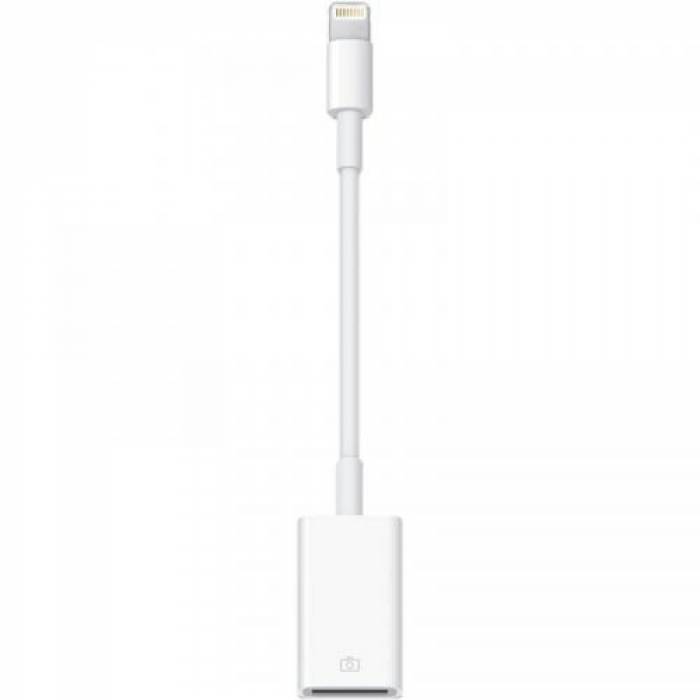 Adaptor Apple MD821 pentru camera, Lightning - USB, White