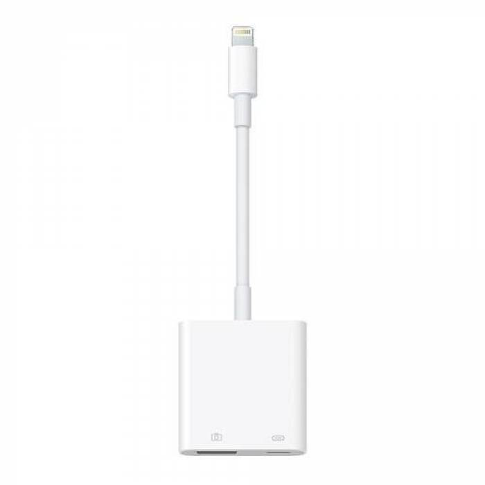 Adaptor Apple MK0W2 pentru camera, Lightning - USB 3.0, White