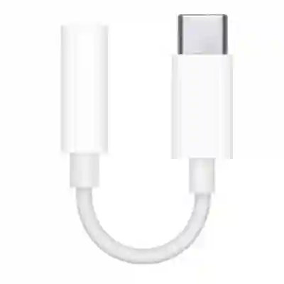 Adaptor Apple MU7E2ZM/A, USB-C - 3.5mm Jack, White