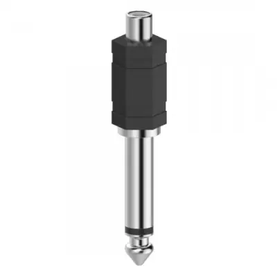 Adaptor audio Hama 00205188, 6.3mm jack - RCA, Black