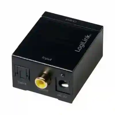 Adaptor audio Logilink CA0101, S/PDIF - RCA +  3.5mm jack, Black