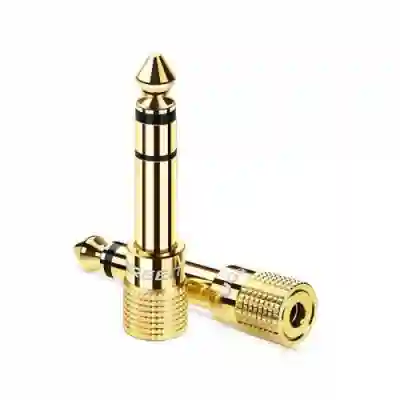 Adaptor audio Ugreen 20503, 6.3mm jack - 3.5mm jack, Gold