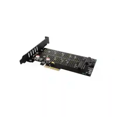 Adaptor Axagon PCI Express PCEM2-DC, 2x M.2 PCI-E/SATA