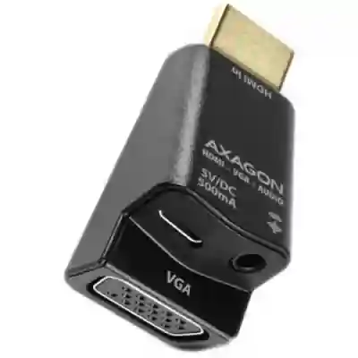 Adaptor Axagon RVH-VGAM, HDMI - VGA, Black