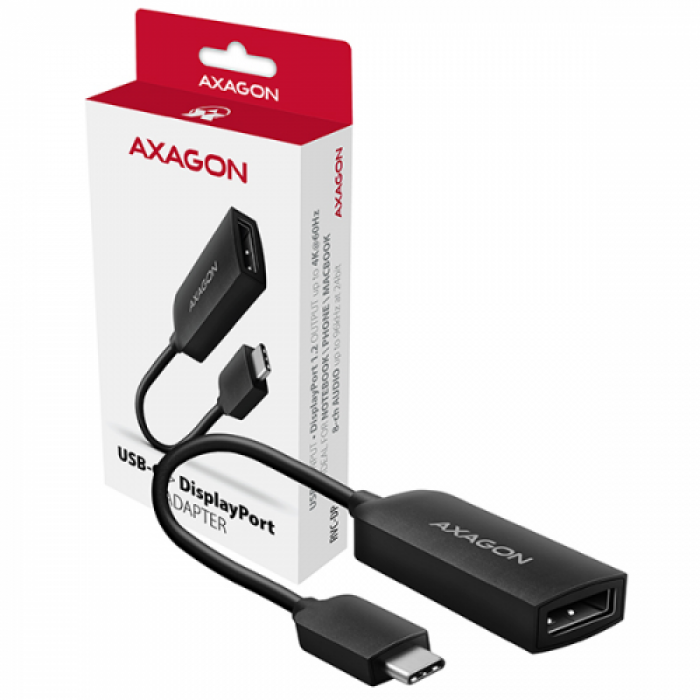 Adaptor Axagon USB-C - DisplayPort, Black