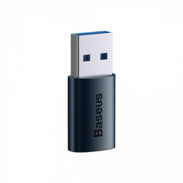 Adaptor Baseus Ingenuity Series Mini OTG, USB - USB-C, Blue