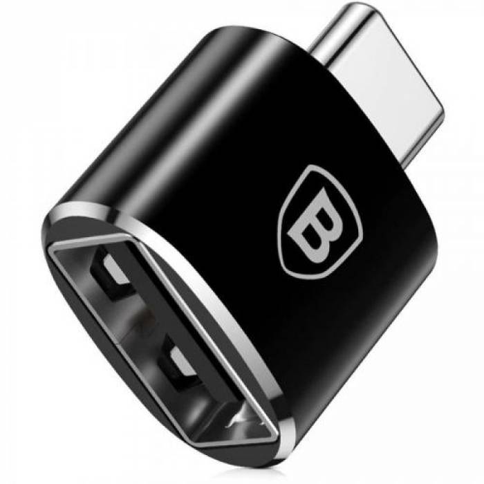 Adaptor Baseus Mini OTG, USB tip C - USB 3.0, Black