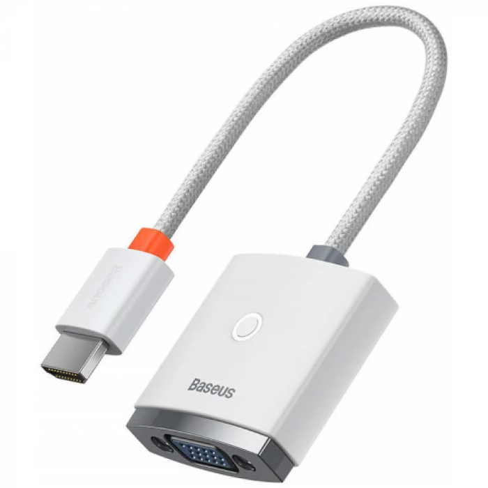 Adaptor Baseus WKQX010102, HDMI - VGA + 3.5mm jack, White