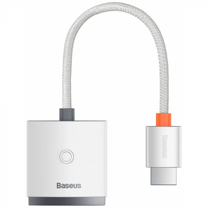 Adaptor Baseus WKQX010102, HDMI - VGA + 3.5mm jack, White