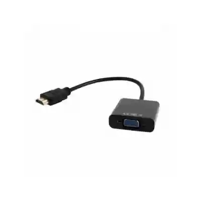 Adaptor Gembird, HDMI male - VGA female, 15cm, Black