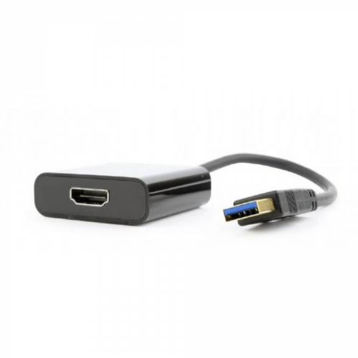 Adaptor Gembird, USB - HDMI, Black