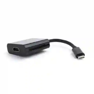 Adaptor Gembird, USB Tip C male - HDMI female, 0.15m, Black