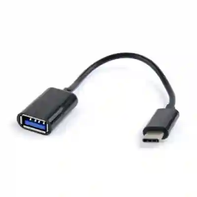 Adaptor Gembird, USB tip C male - USB tip A male, 0.2m, Black