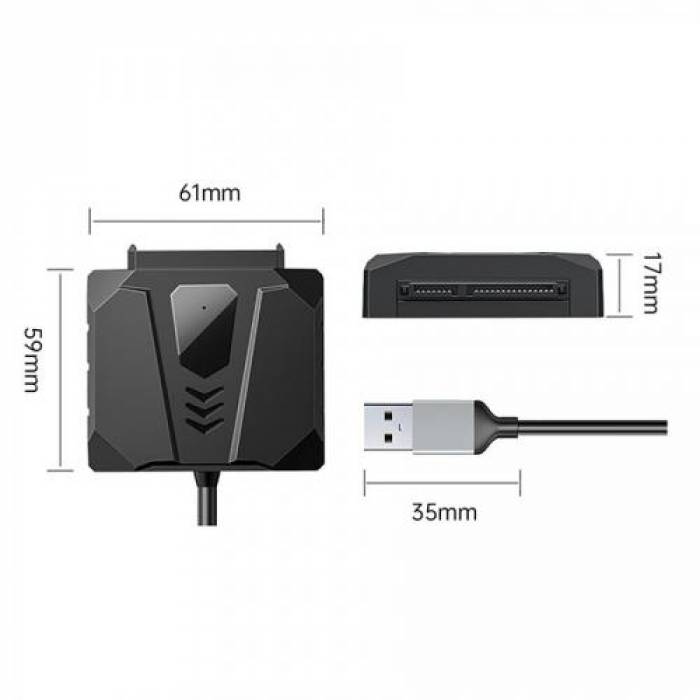 Adaptor HDD Orico UTS2-3A, USB 3.0, 2.5inch, Black