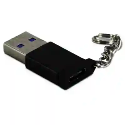 Adaptor Inter-Tech USB-C Female - USB 3.0 Male, Black