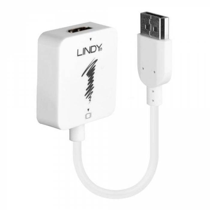 Adaptor Lindy LY-38146, HDMI - DisplayPort, White