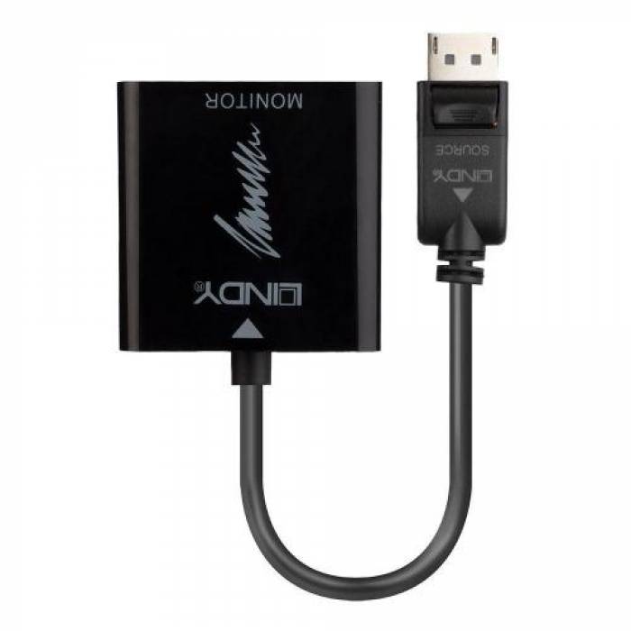 Adaptor Lindy LY-41068, DisplayPort - HDMI, Black