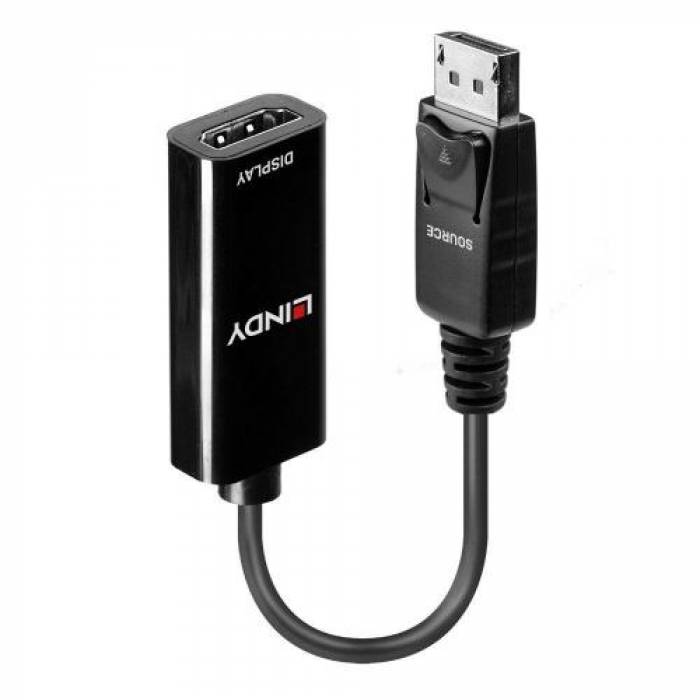 Adaptor Lindy LY-41718, DisplayPort - HDMI, Black
