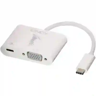 Adaptor Lindy LY-43194, VGA + USB-C - USB-C, White