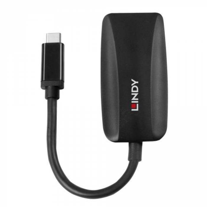 Adaptor Lindy LY-43337, USB-C - DisplayPort, Black