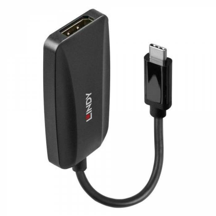 Adaptor Lindy LY-43337, USB-C - DisplayPort, Black