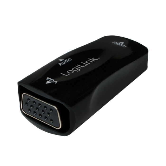 Adaptor Logilink CV0108, HDMI - VGA, Black