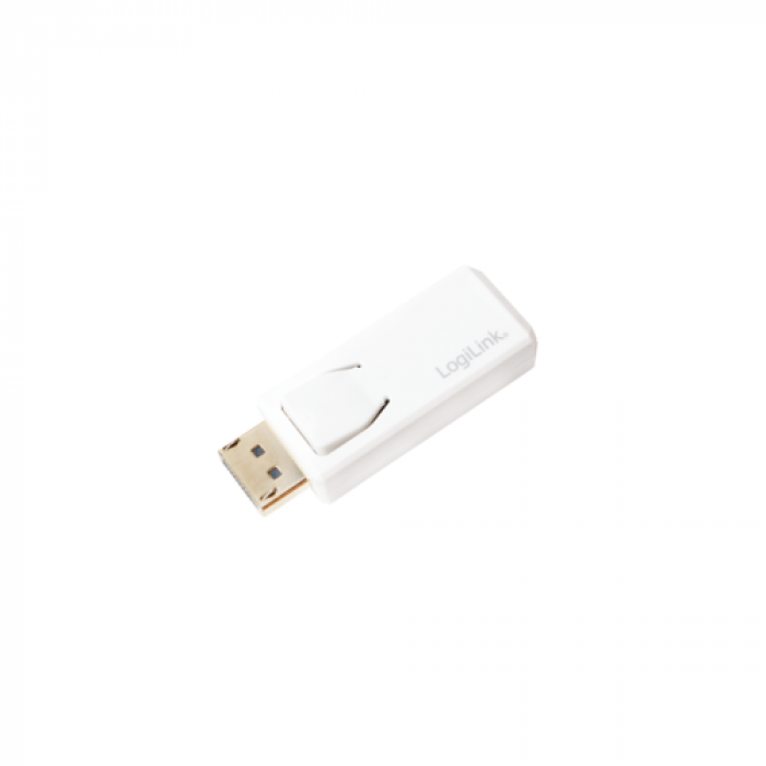 Adaptor LogiLink DisplayPort 1.2 Male - HDMI Female, White