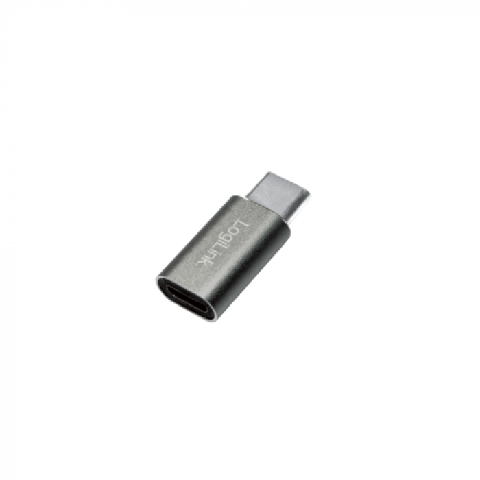 Adaptor LogiLink MicroUSB Female - USB-C Male, Silver