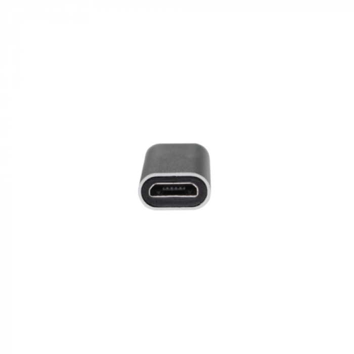 Adaptor LogiLink MicroUSB Female - USB-C Male, Silver