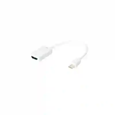 Adaptor LogiLink Mini DisplayPort 20pin Male - HDMI Type A 19pin female, White