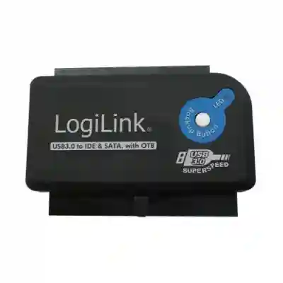 Adaptor Logilink USB 3.0 - IDE/SATA, Black