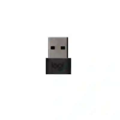 Adaptor Logitech 989-000982, USB-A male - USB-C female, Black