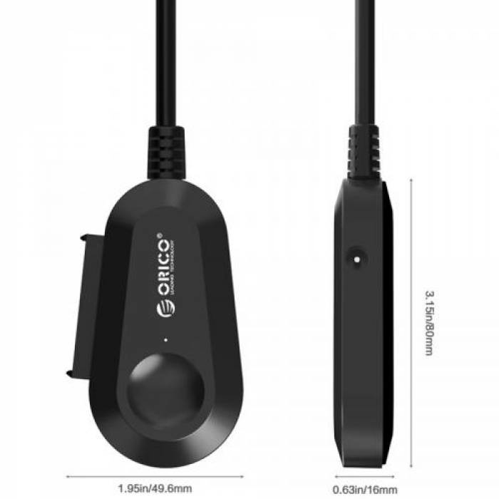 Adaptor Orico 35UTS 1x USB 3.0 - 1x SATA, Black