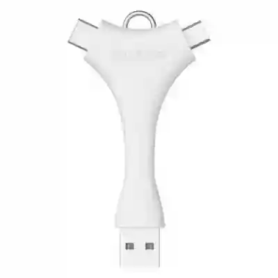 Adaptor Orico C1-WH, 1x USB 2.0 Male - 1x microUSB 2.0 Male, 1x USB tip C Male, White
