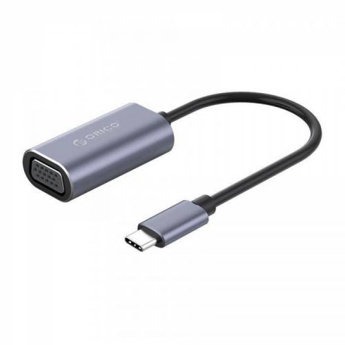 Adaptor Orico CTV-GY, USB-C - VGA, Gray