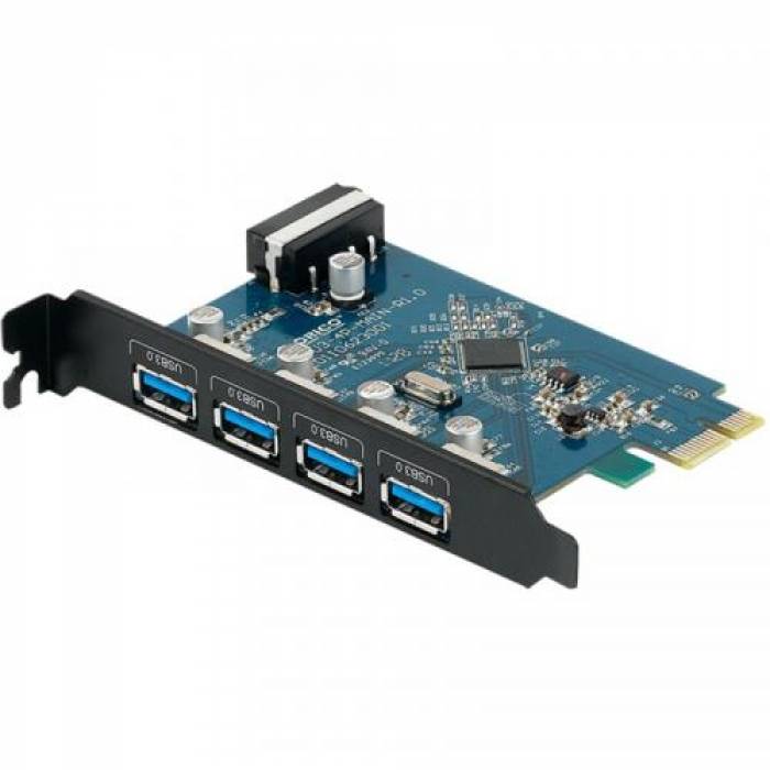 Adaptor Orico PVU3-4P PCI-Express - USB 3.0, 4 porturi