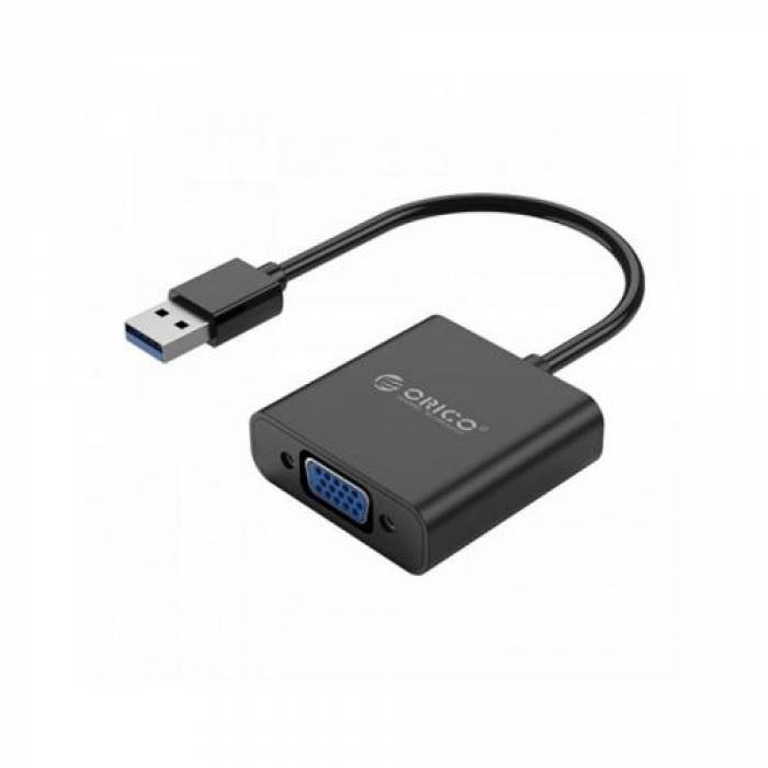 Adaptor Orico UTV-BK, VGA - USB 3.0, Black