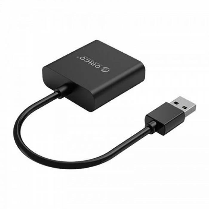 Adaptor Orico UTV-BK, VGA - USB 3.0, Black