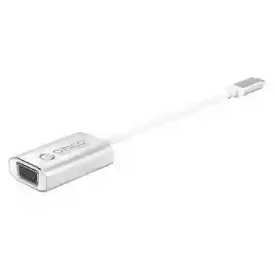 Adaptor Orico XD-102, USB-C Male - VGA Female, Silver