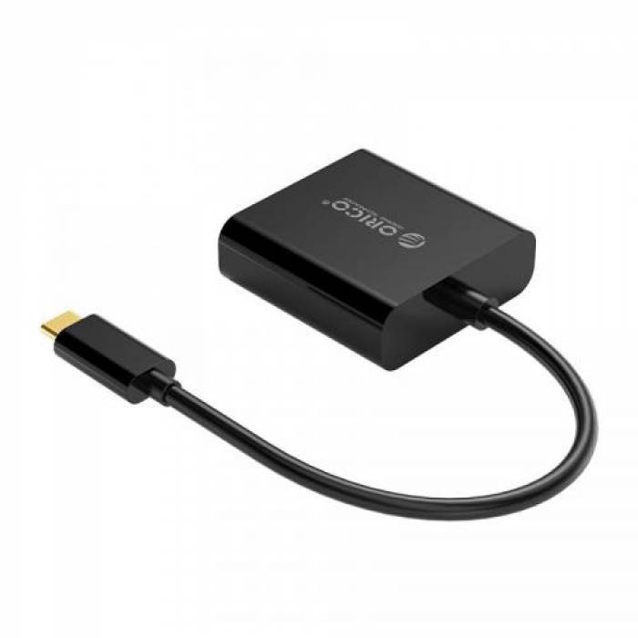 Adaptor Orico XD-125, USB-C Male - DVI-I Female, Black