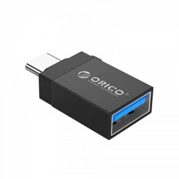 Adaptor OTG Orico CBT-UT01, USB-C male – USB-A female, Black