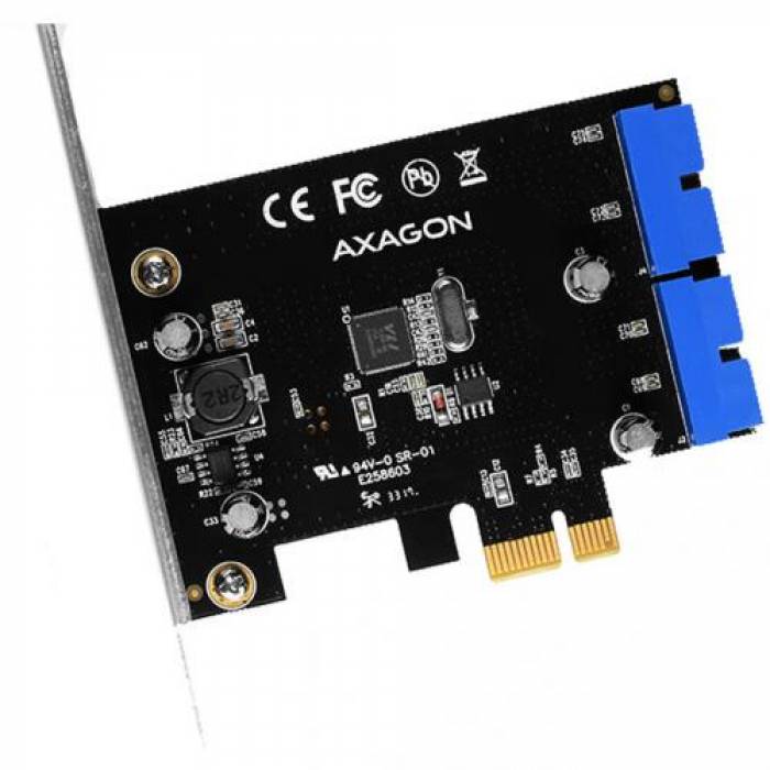 Adaptor PCI-Express Axagon PCEU-034VL, 2x USB 3.2 Gen 1, UASP VIA + LP