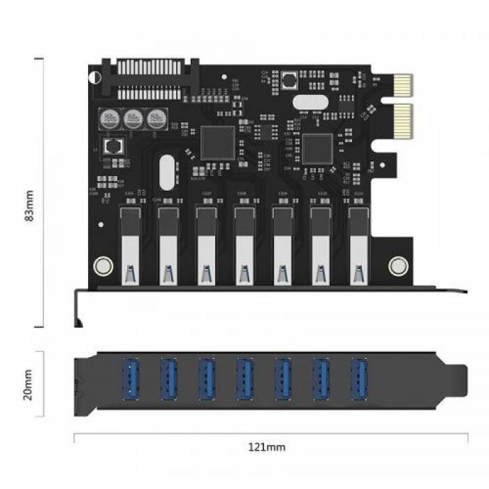 Adaptor PCI-Express Orico PVU3-7U, 7 x USB 3.0