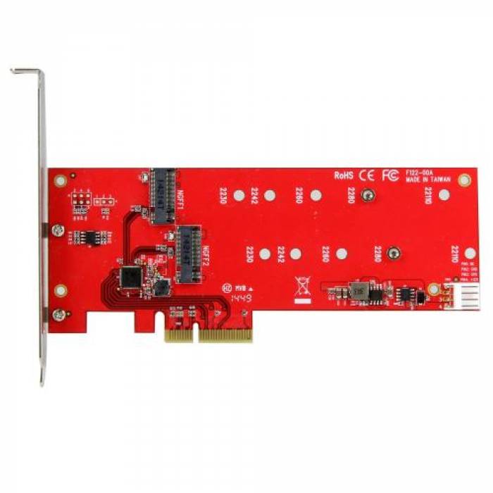 Adaptor PCI-Express Startech PEX2M2, PCI-Express - 2x M.2 SATA