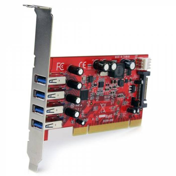 Adaptor PCI Startech PCIUSB3S4, PCI - 4x USB 3.0