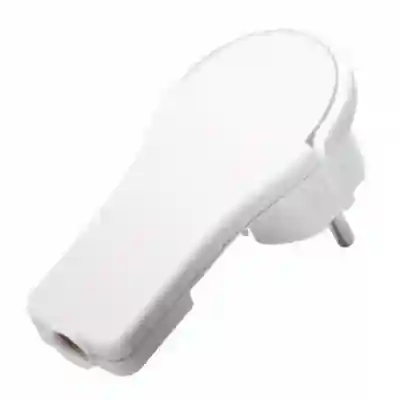 Adaptor priza in unghi drept Logilink LPS228, White