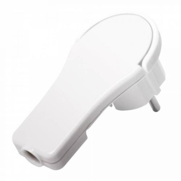 Adaptor priza in unghi drept Logilink LPS228, White