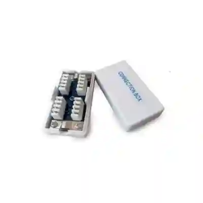 Adaptor retea Gembird, RJ45 - RJ45, UTP, Cat.5E, Silver