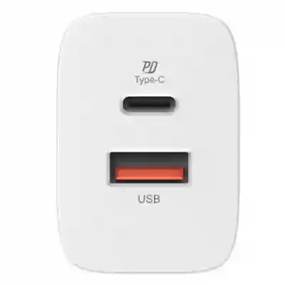 Adaptor Silicon Power QM15, 18W, USB-C, White